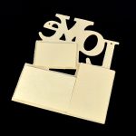 2 Stück Kinder DIY Holz siamesische Buchstaben weiß Embryo Schneeflocke Schlamm Fotorahmen, 19.5cmx16.5cm – Bild 4