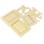 2 Stück Kinder DIY Holz siamesische Buchstaben weiß Embryo Schneeflocke Schlamm Fotorahmen, 19.5cmx16.5cm – Bild 5