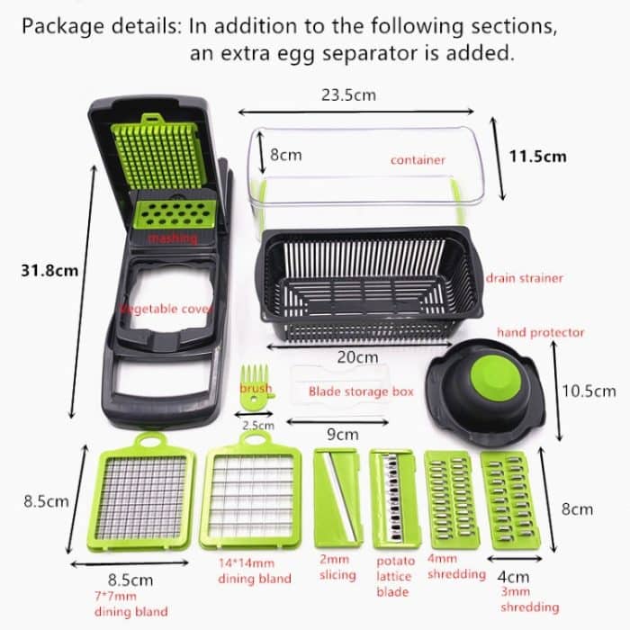 Gemüseschneider Küchenschneider Obstschneider Kartoffelschäler Karottenkäsereibe Gemüseschneider – Bild 4