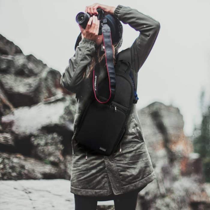 CADEN D15 Messenger Single Schulter Multifunktions offene Abdeckung Fotografie Rucksack Outdoor Freizeit SLR Kamera Rucksack – Bild 7