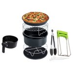 7-in-1-Luftfritteuse-Zubehör, 7-teiliges Set für 3,5–5,8 QT Backkorb-Doppelschichtgrill, 7 in 1
