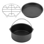 5-in-1-Fritteusen-Zubehörset, multifunktionales Luftfritteusen-Set, Grill-Pizza-Pfanne, 5 in 1 Set – Bild 3