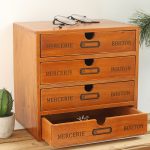 Retro-Schreibtisch mit Schubladenschrank aus Holz, One Pumping, Two Pumping, Three Pumping, Four Pumping – Bild 5