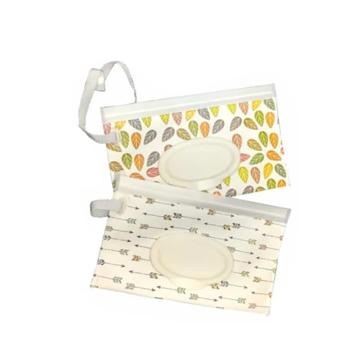 10 Stück tragbare Tasche Clutch Outdoor-Tragetasche, wiederverwendbar, nachfüllbar, EVA-Handtuch, schlanke Papier-Feuchtwischtasche, Größe: 22,3 x 13,5 + 2,5 cm – Bild 5