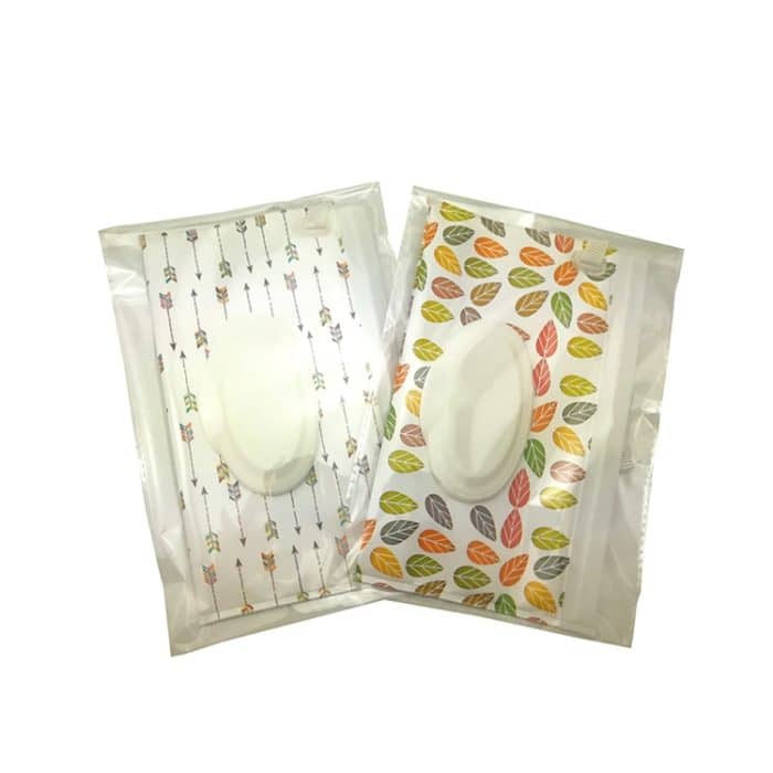 10 Stück tragbare Tasche Clutch Outdoor-Tragetasche, wiederverwendbar, nachfüllbar, EVA-Handtuch, schlanke Papier-Feuchtwischtasche, Größe: 22,3 x 13,5 + 2,5 cm – Bild 7