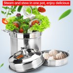 Suppentopf aus lebensmittelechtem Material mit Dampfgargitter, 26cm, 28cm, 30cm – Bild 6