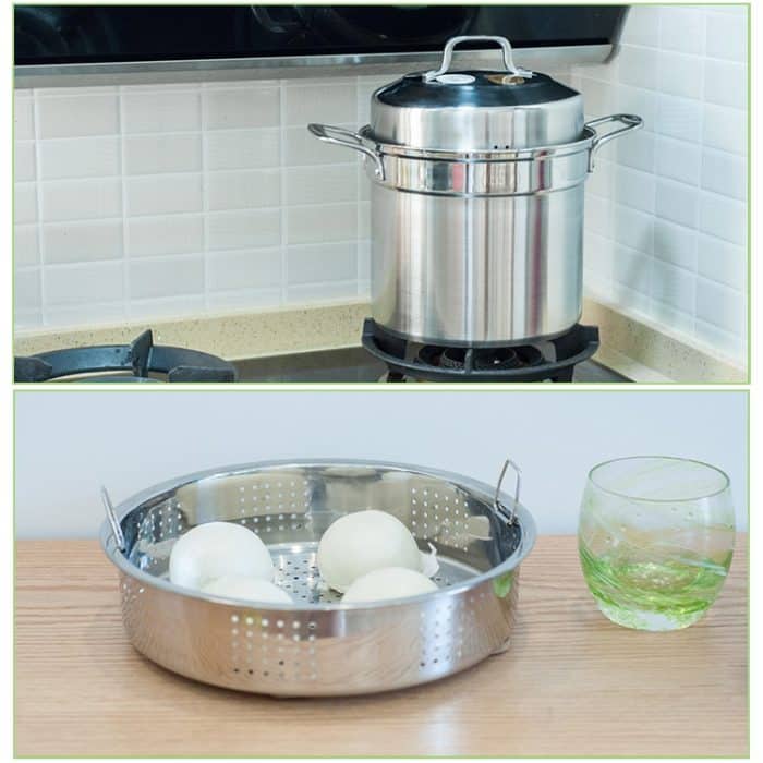 Suppentopf aus lebensmittelechtem Material mit Dampfgargitter, 26cm, 28cm, 30cm – Bild 7