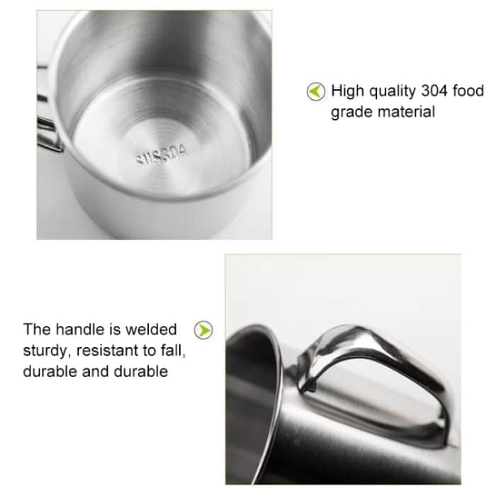 5 PCS Extra Dicke 304 Edelstahl Tasse kinder Mund Tasse mit Griff Abdeckung Haushalt erwachsene Trinkwasser Tasse, 7cm without cover, 8cm with cover, 9cm with cover, 10cm with cover, 11cm with cover, 12cm with cover – Bild 3