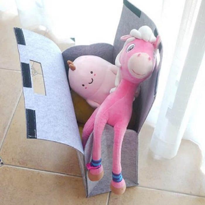 Handgefertigte Kindergarten Kinderbekleidungsgeschäft Lagerung Barrel Filz Aufbewahrungsbox Spielzeug-Aufbewahrungsbehälter – Bild 2