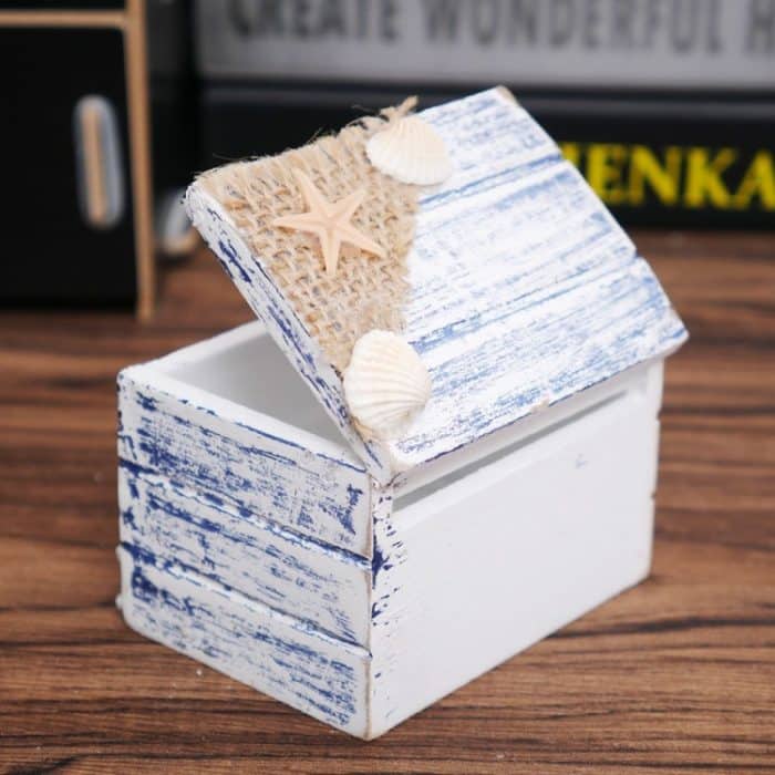 Holz-Piraten-Schmuck-Aufbewahrungsbox, Etui-Halter, Vintage-Schreibtisch-Aufbewahrungsbox – Bild 4