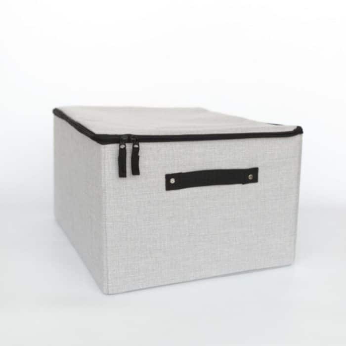 Vliesstoff-Aufbewahrungsbox mit Reißverschluss, faltbar, für Unterwäsche, BH, Socken, Behälter, Schublade, Kleinigkeiten, Kleidung, Heimaufbewahrungstasche – Bild 2