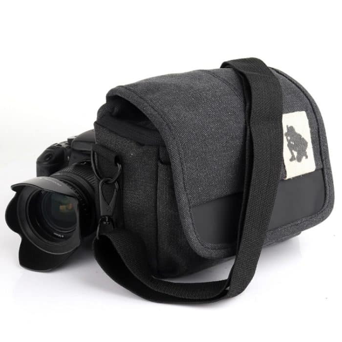 Universelle DSLR-Kamera-Umhängetasche, Fotohandtasche aus Segeltuch, Außenmaße: 19 x 17 x 10 mm – Bild 2
