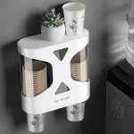 Free Punching Staubdichter und wasserdichter, an der Wand montierter Doppelbecherhalter und Einweg-Becherhalter, Double Cup Holder – Bild 7