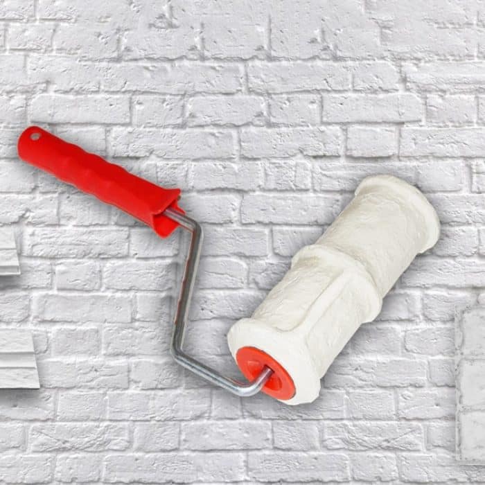 TBD03994588.jpg 8 Zoll Imitation Ziegel Muster Walze Prägewalze Diatomeen Schlamm Bauwerkzeug – Bild 1