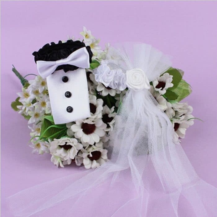 Ein Paar Braut und Bräutigam Kleiderbecher Dekoration Hochzeitszubehör – Bild 2