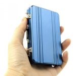 Aluminium-Aufbewahrungsbox, Visitenkartenhalter, Kreditkarte, Bankkarte, Aufbewahrungsbox, 9.6x8.2x1.6cm – Bild 5