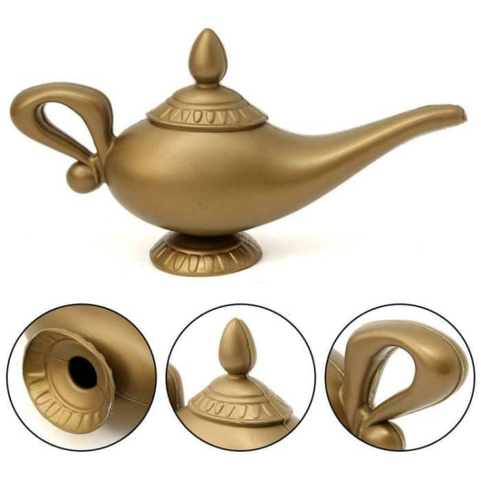 TBD04048985.jpg 3 PCS Arabian Magic Lamp Kunststoff Halloween Kostüm Requisiten Rollenspiel Requisiten – Bild 1