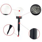 2 Stück wasserdichte Außenbirne, Solar-Bodenlicht, Rasen- und Landschaftsdekoration – Bild 2