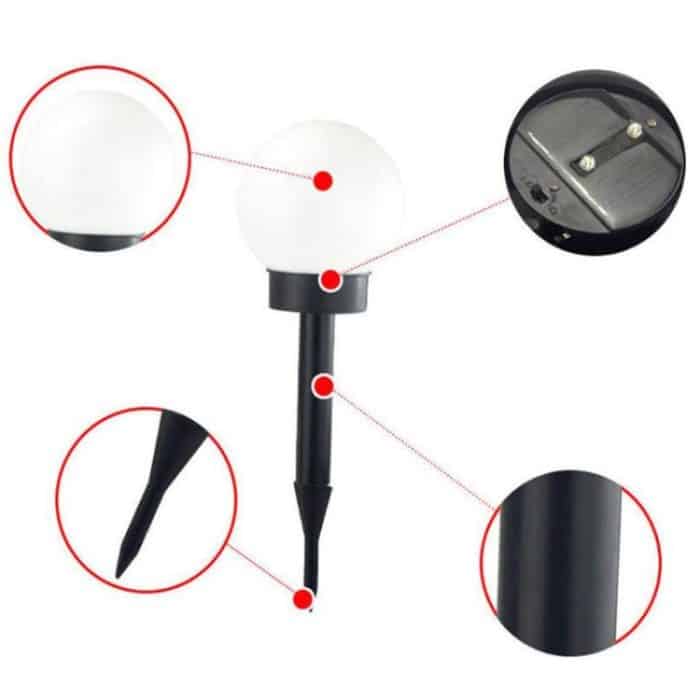 2 Stück wasserdichte Außenbirne, Solar-Bodenlicht, Rasen- und Landschaftsdekoration – Bild 2