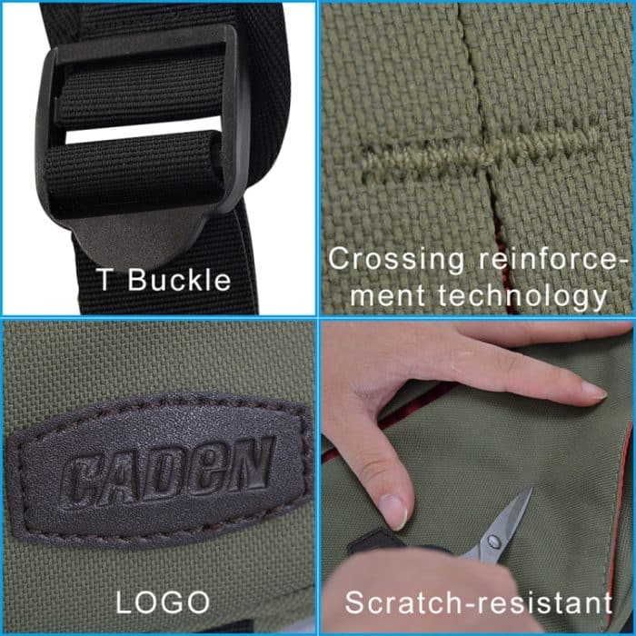 CADeN K1 DSLR-Kamera-Schulter-wasserdichte Tasche mit Regenschutz – Bild 6