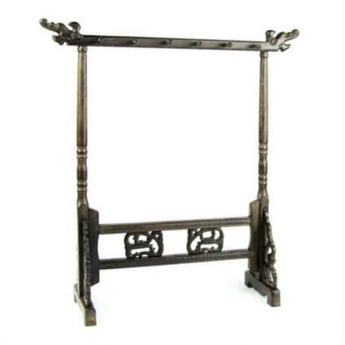 Hölzerner chinesischer Bürstenstift-hängender Wasserhahn-Bürstenhalter 6 hängende 12-Stift-Kalligraphiezubehör – Bild 2