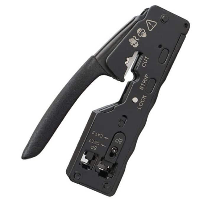 Multifunktionale Sieben-Typ-Durchgangsloch-Kristallkopf 6P8P-Drahtentfernungs-Netzwerkwerkzeug Extrusions-Crimp-Draht-Netzwerkkabelzange – Bild 2