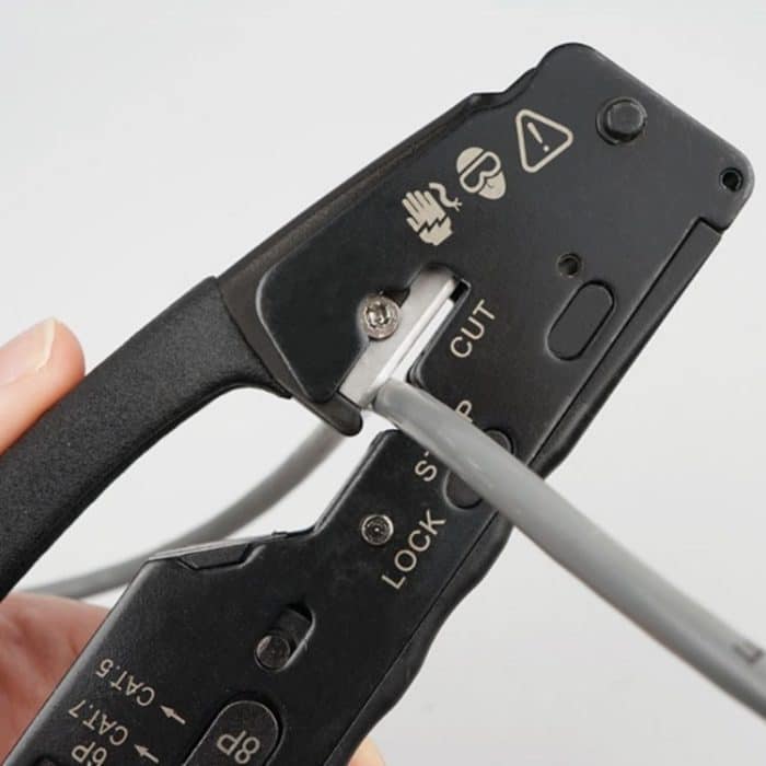 Multifunktionale Sieben-Typ-Durchgangsloch-Kristallkopf 6P8P-Drahtentfernungs-Netzwerkwerkzeug Extrusions-Crimp-Draht-Netzwerkkabelzange – Bild 7