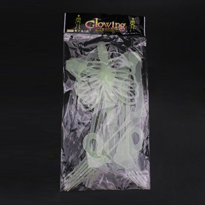 Leuchtendes Skelett, Halloween-Aktivitäts-Requisiten, Bar, Spukhaus-Dekorationszubehör, fluoreszierendes Skelett, Small（35cm), Medium(90cm), Large(150cm) – Bild 6