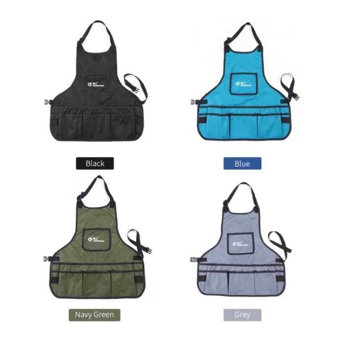 PENGGONG Wasserdichte Gartenschürze aus Segeltuch, Werkzeugtasche, Elektriker-Werkzeug-Organizer für Werkzeugkasten, Grey, ArmyGreen, Blue, Black – Bild 6