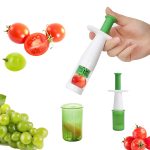 Kirschschneider Obst Gemüseschneider Multifunktionale Trauben Tomatenschneider Küchenhelfer – Bild 7