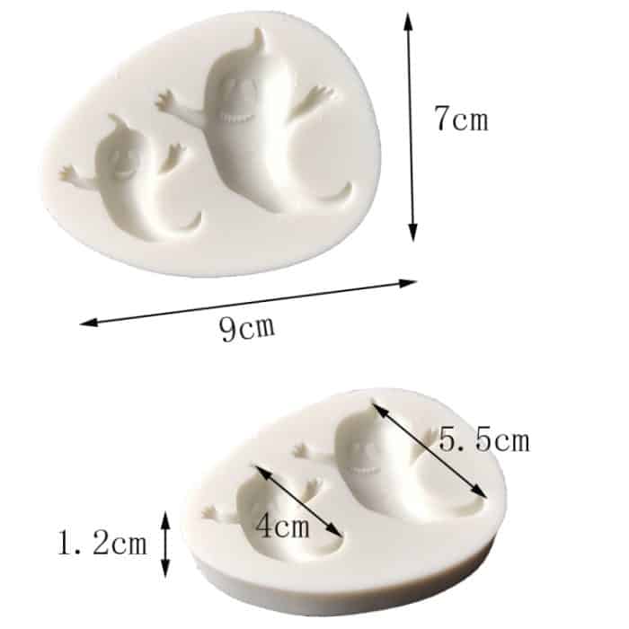 5 PCS Halloween Serie Ghost Silikonform Fondant DIY Soft Clay Mould – Bild 4