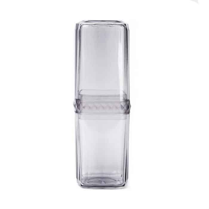 2-in-1-Reisewaschset, Multifunktions-Reisewaschbecher, Zahnpasta, Zahnbürste, geteilte Flasche, Aufbewahrungsbox – Bild 1