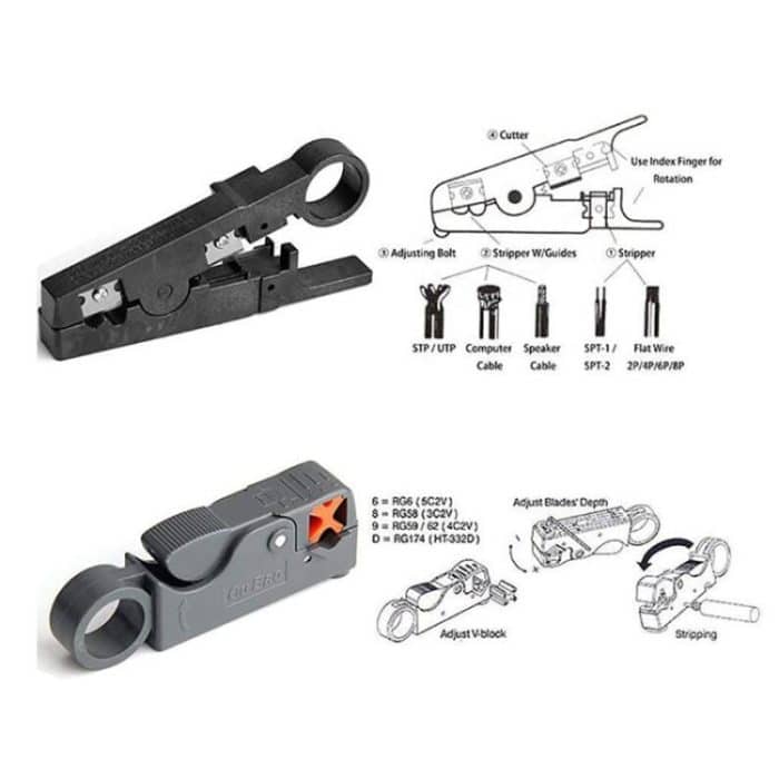 Dreizweck-Netzwerkkabelklemmen-Tester-Handwerkzeugset Heimnetzwerk-Reparaturset – Bild 5