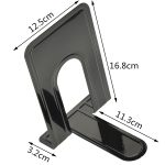 2 Stück einfache Metall-Buchstützen-Stützrahmen, rutschfester Buchständer, Desktop-Organizer – Bild 3