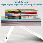 2 Stück einfache Metall-Buchstützen-Stützrahmen, rutschfester Buchständer, Desktop-Organizer – Bild 7