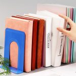2 Stück einfache Metall-Buchstützen-Stützrahmen, rutschfester Buchständer, Desktop-Organizer – Bild 8