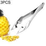 3 Stück Edelstahl-Ananas-Clip mit rutschfester Spitze und offener Klinge, 13.5×3.5cm Stainless Steel Pattern, 13.5×3.5cm Endless Steel Nail
