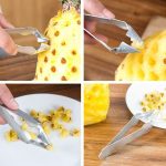 3 Stück Edelstahl-Ananas-Clip mit rutschfester Spitze und offener Klinge, 13.5×3.5cm Stainless Steel Pattern, 13.5×3.5cm Endless Steel Nail – Bild 4