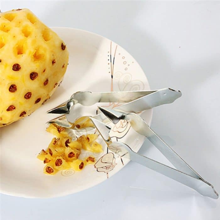 3 Stück Edelstahl-Ananas-Clip mit rutschfester Spitze und offener Klinge, 13.5×3.5cm Stainless Steel Pattern, 13.5×3.5cm Endless Steel Nail – Bild 5