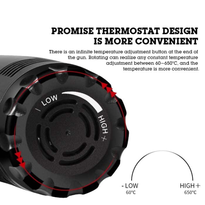 Hilda Hochtemperatur-Heißluft-Industrie-Heißluftfilmgerät, 2000W, 1800W, Three Wind Nozzles – Bild 6