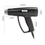 Hilda Hochtemperatur-Heißluft-Industrie-Heißluftfilmgerät, 2000W, 1800W, Three Wind Nozzles – Bild 7