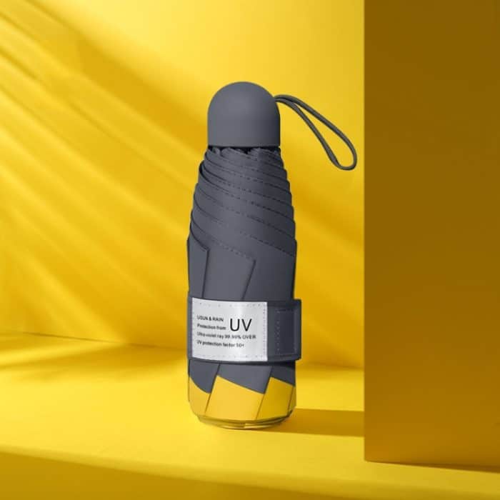 LY-0621 Fünffacher Regenschirm mit acht Knochen, einfacher Sonnenschutzschirm aus schwarzem Kleber, Eight-bone Turmeric, Eight-bone Midsummer Pink, Eight-bone Haze Blue, Eight-bone Matcha Green, Eight-bone Navy, Eight-bone Ink Green – Bild 1