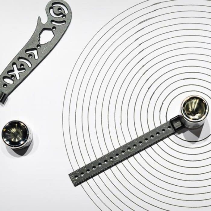 Multifunktionales Zeichenlineal, kreatives Zeichenwerkzeug, magnetisches Kompass-Lineal – Bild 6