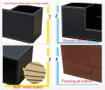 Kreative Stift Unterstützung Mode Leder Multifunktionale Desktop Büro Lagerung Stift Fall Buchse Doppel Stift Halter – Bild 6