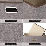 Aufbewahrungsbox für Haushaltskleidung, Stoff, faltbar, Aufbewahrungsbox für Schmutz, Spielzeug, Größe:, S 32x24x18cm, M 37x27x26cm, L 44x29x30cm, XL 50x35x31cm, XXL 58x40x35cm – Bild 3