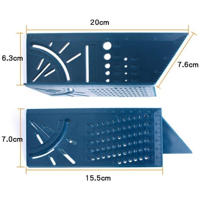 Dreidimensionales Anschlaglineal für die Holzbearbeitung, Grey Ruler and Pen, Green Ruler and Pen, Green Ruler, Gray Ruler – Bild 6