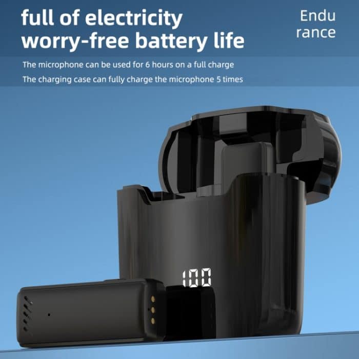 Kabelloses Lavalier-Mikrofon mit Geräuschunterdrückung und Ladeetui, S13 Dual Microphone Black USB-C/Type-C Interface, S13 Dual Microphone Black 8 Pin Interface, S13 One To Two Yellow Case USB-C/Type-C Interface – Bild 5