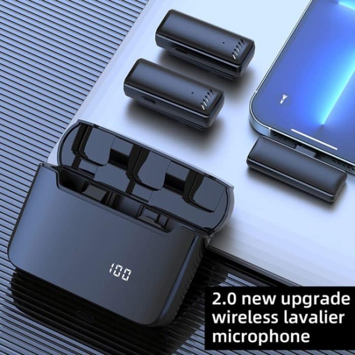 Kabelloses Lavalier-Mikrofon mit Geräuschunterdrückung und Ladeetui, S13 Dual Microphone Black USB-C/Type-C Interface, S13 Dual Microphone Black 8 Pin Interface, S13 One To Two Yellow Case USB-C/Type-C Interface – Bild 9