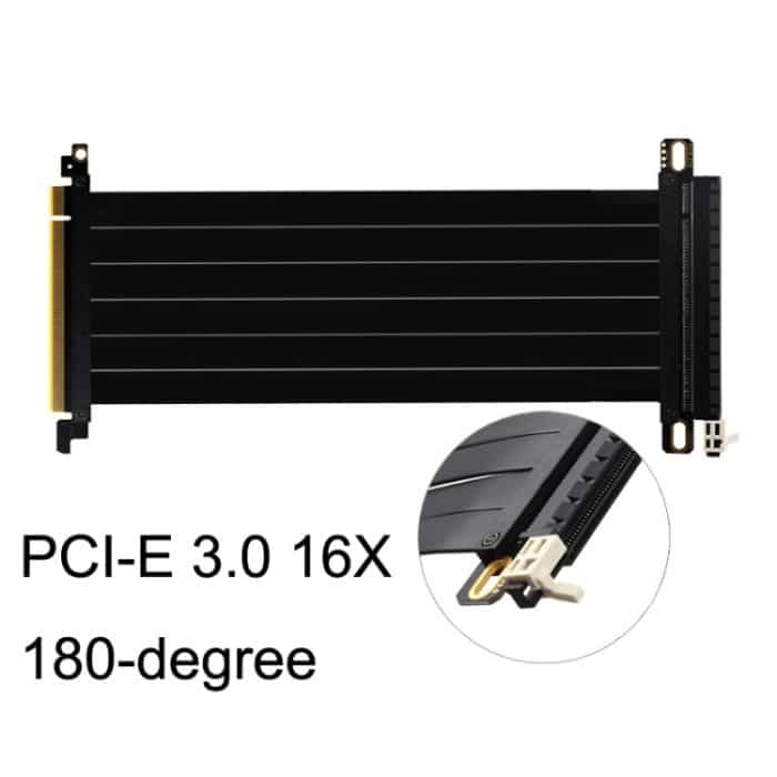 PCI-E 3.0 16X 180-Grad-Grafikkarten-Verlängerungskabel-Adapterkabel, Länge:, 10cm, 15cm, 20cm, 25cm, 30cm – Bild 2