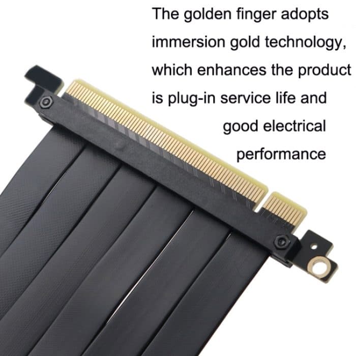 PCI-E 3.0 16X 180-Grad-Grafikkarten-Verlängerungskabel-Adapterkabel, Länge:, 10cm, 15cm, 20cm, 25cm, 30cm – Bild 3